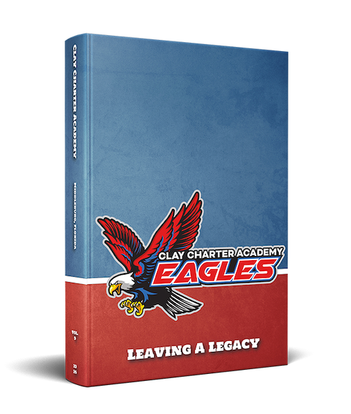 Clay Charter  Yearbook Cover Mockup