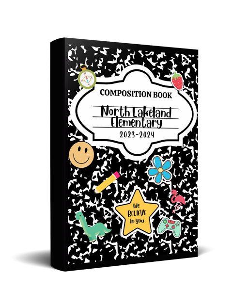 North Lakeland Elementary School Yearbook Cover Mockup